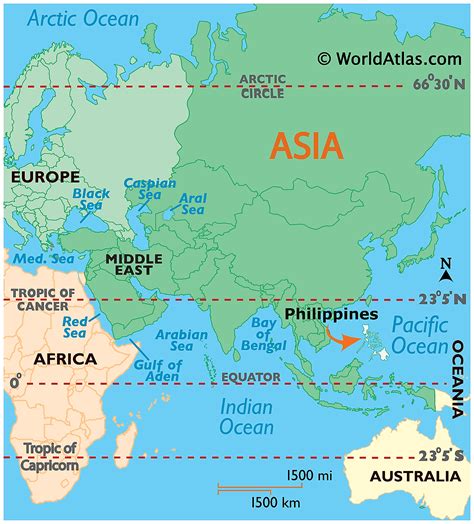 Distances from Philippines to other countries in the world .